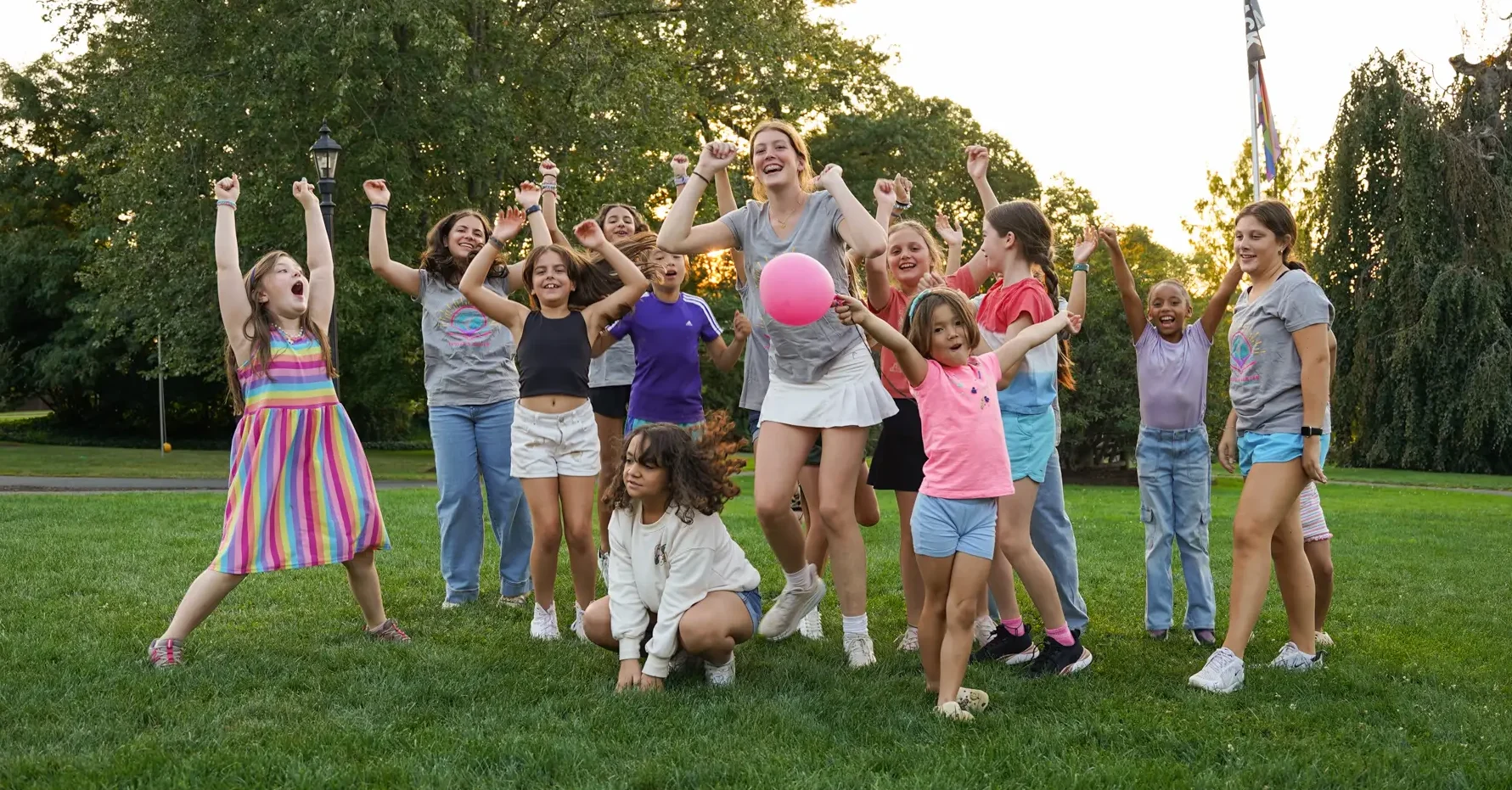 girls cheering at Daisy Days summer camp for girls at MPS